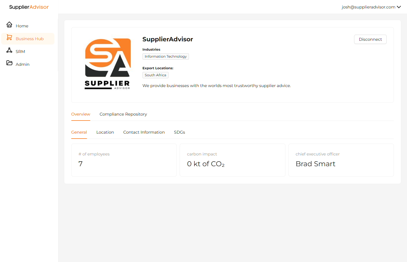 SupplierAdvisor Web App Screenshot 2